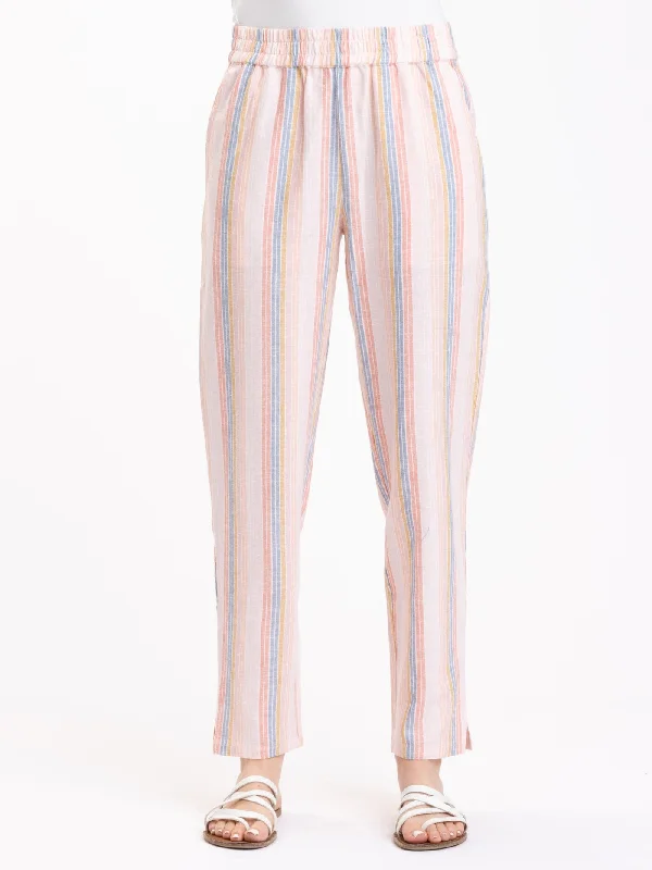 Layered Style Winnie Woven Stripe Pant 27"